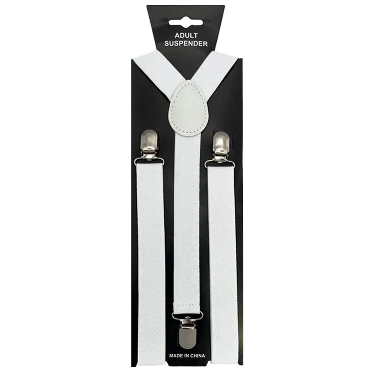 White suspenders for adults