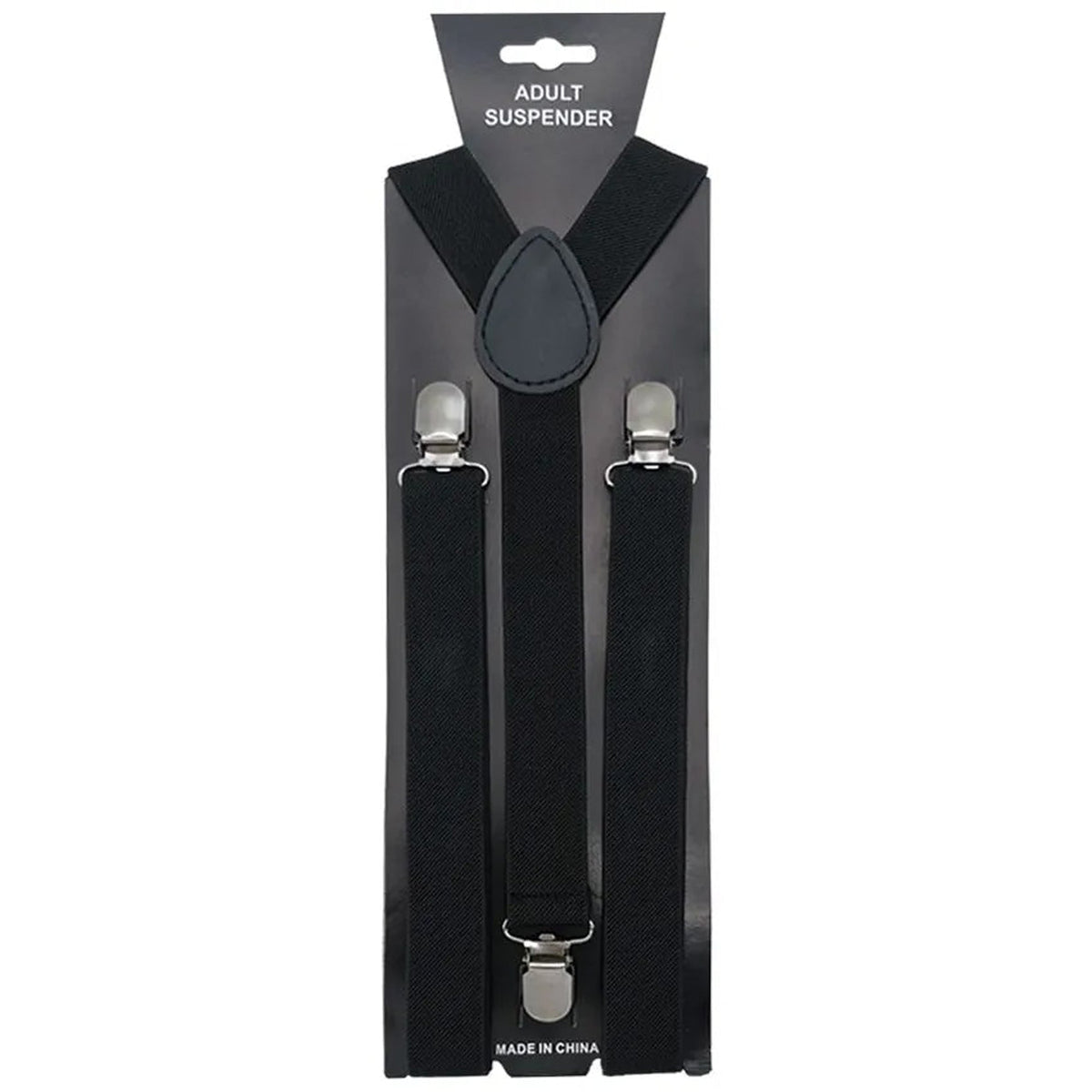 Black suspenders for adults