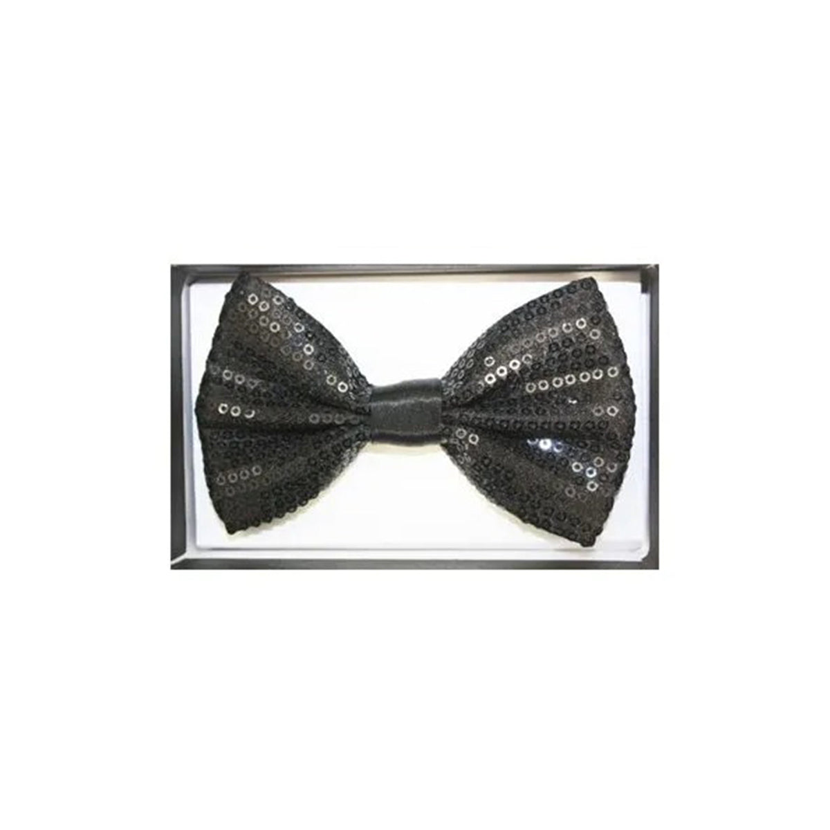 Black sequin bow tie