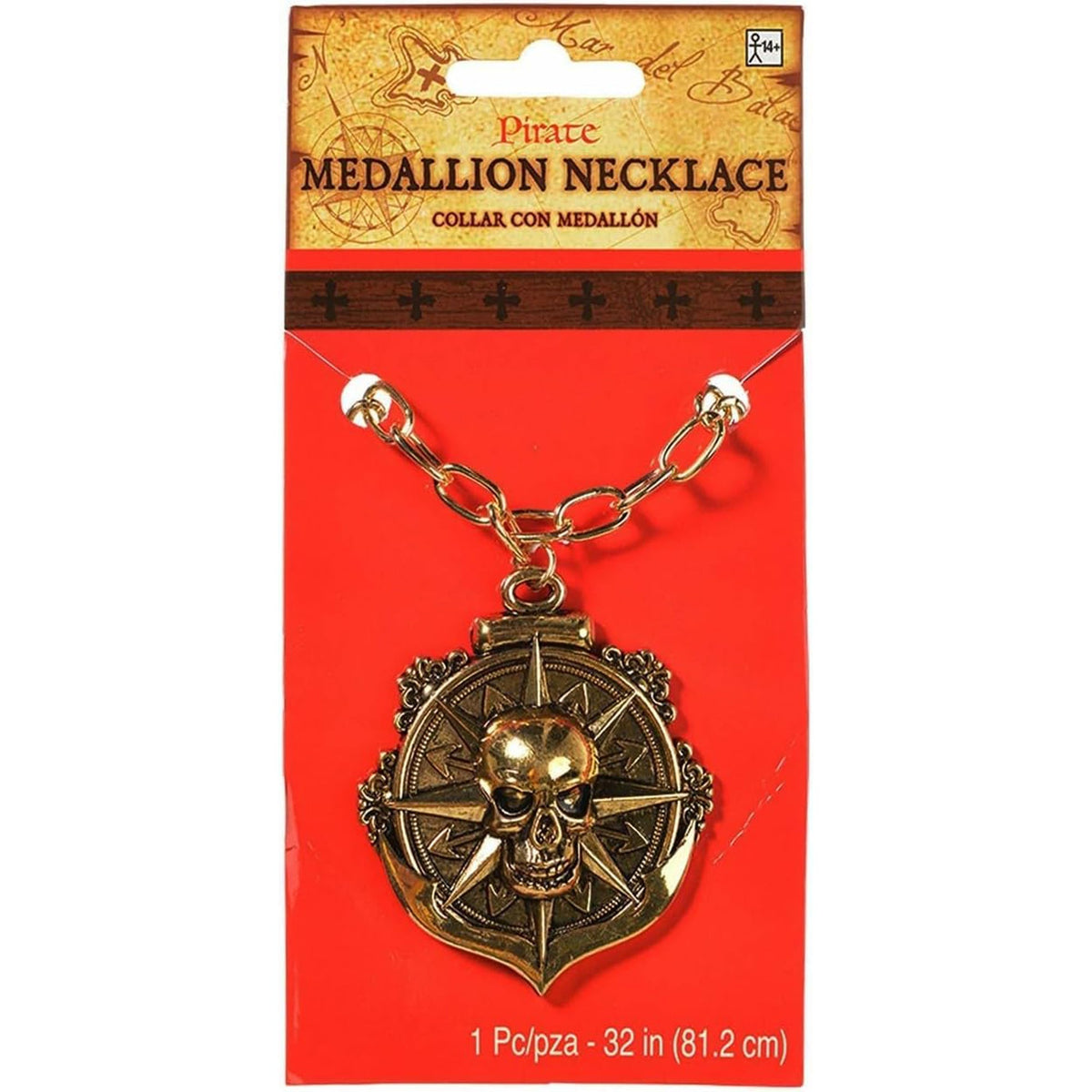 Pirate medallion necklace