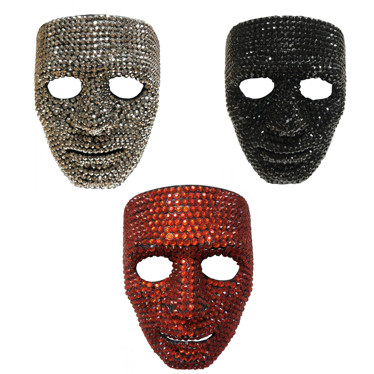 Rhinestone Mask for Adults, Assortment, 1 Count