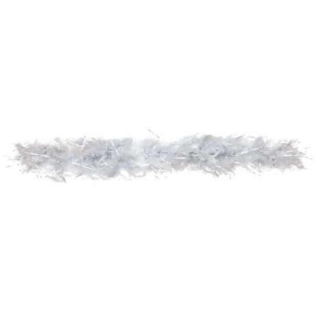 Buy Costume Accessories Silver feather boa with tinsel sold at Party Expert