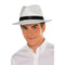 ANHUI LIGHT INDUSTRIES INTERNATIONAL Costume Accessories White Gangster Hat with Black Band for Adults 840482501196