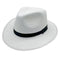 ANHUI LIGHT INDUSTRIES INTERNATIONAL Costume Accessories White Gangster Hat with Black Band for Adults 840482501196