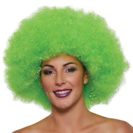 Buy Costume Accessories Neon green Super Freak wig for adults sold at Party Expert