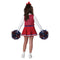 CALIFORNIA COSTUMES Costumes Go Team Cheerleader Costume for Kids, Bleu and Red Dress With Pom Poms