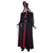 CALIFORNIA COSTUMES Costumes Occult Priestess Costumes for Adults, Red and Black Dress with Shoulder Drapes