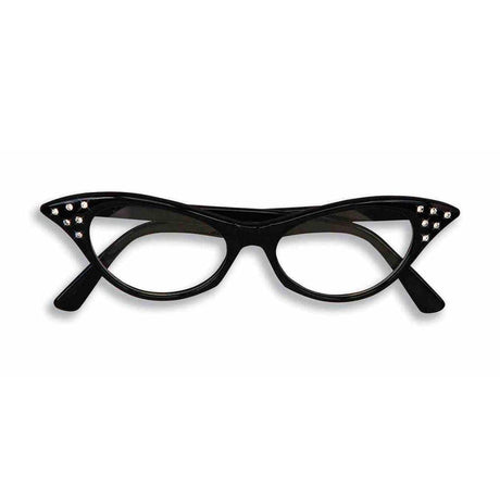 Buy Costume Accessories Black 50's rhinestone glasses sold at Party Expert