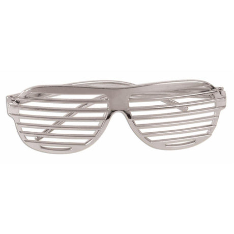 Buy Costume Accessories Silver slotted glasses sold at Party Expert