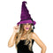 FUN WORLD Costume Accessories Purple Velour Witch Hat for Adults 071765108379