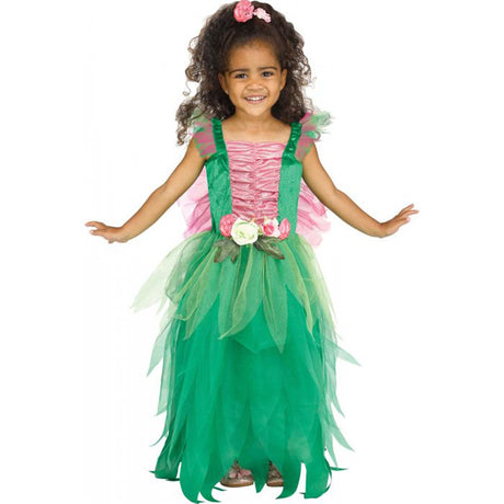 FUN WORLD Costumes Woodland Fairy Costume for Toddlers, Green and Pink Dress