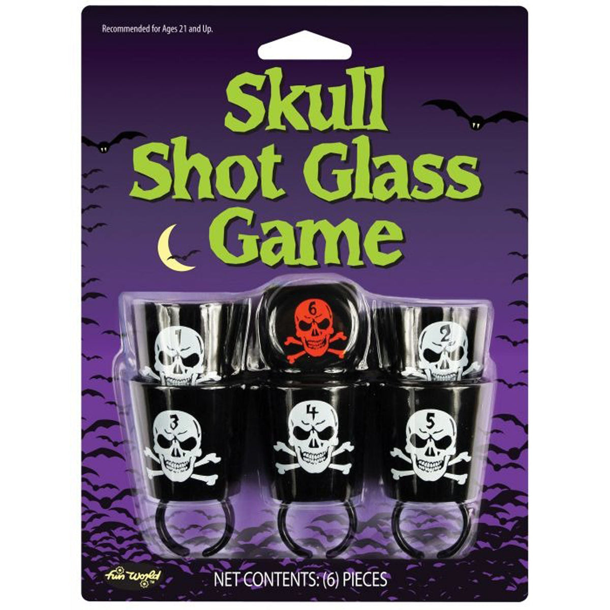 FUN WORLD Halloween Skull Shot Drinking Game, 1 Count 71765042147