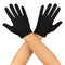 GONG ZHENMING Costume Accessories Black Short Polyester Gloves for Adults 840482506528