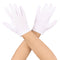GONG ZHENMING Costume Accessories White Short Polyester Gloves for Adults 840482506511