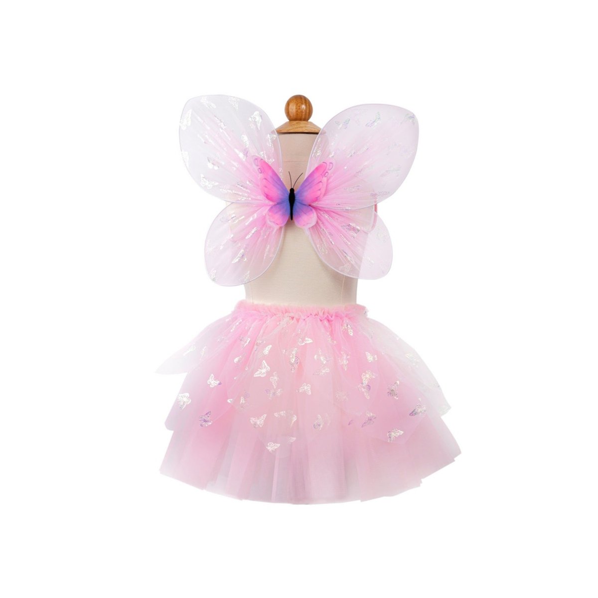 Great Pretenders Costume Accessories Butterfly Accessory Kit for Kids, Pink, Skirt, Wings and Wand 771877419157