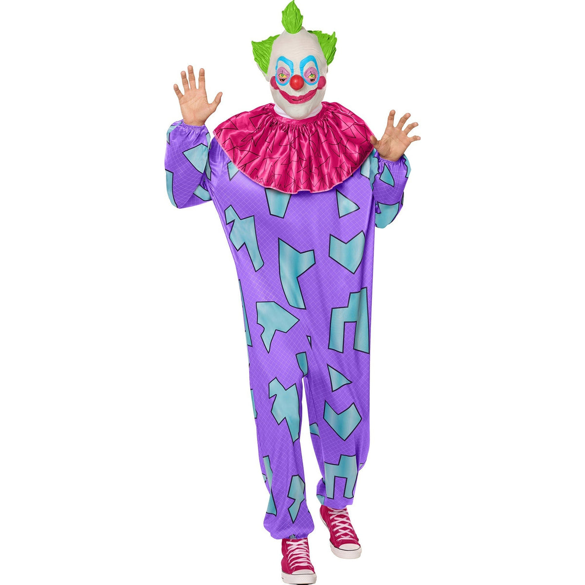 IN SPIRIT DESIGNS Costumes Killer Klowns Jumbo Costume for Adults, Jumpsuit, Collar and Mask