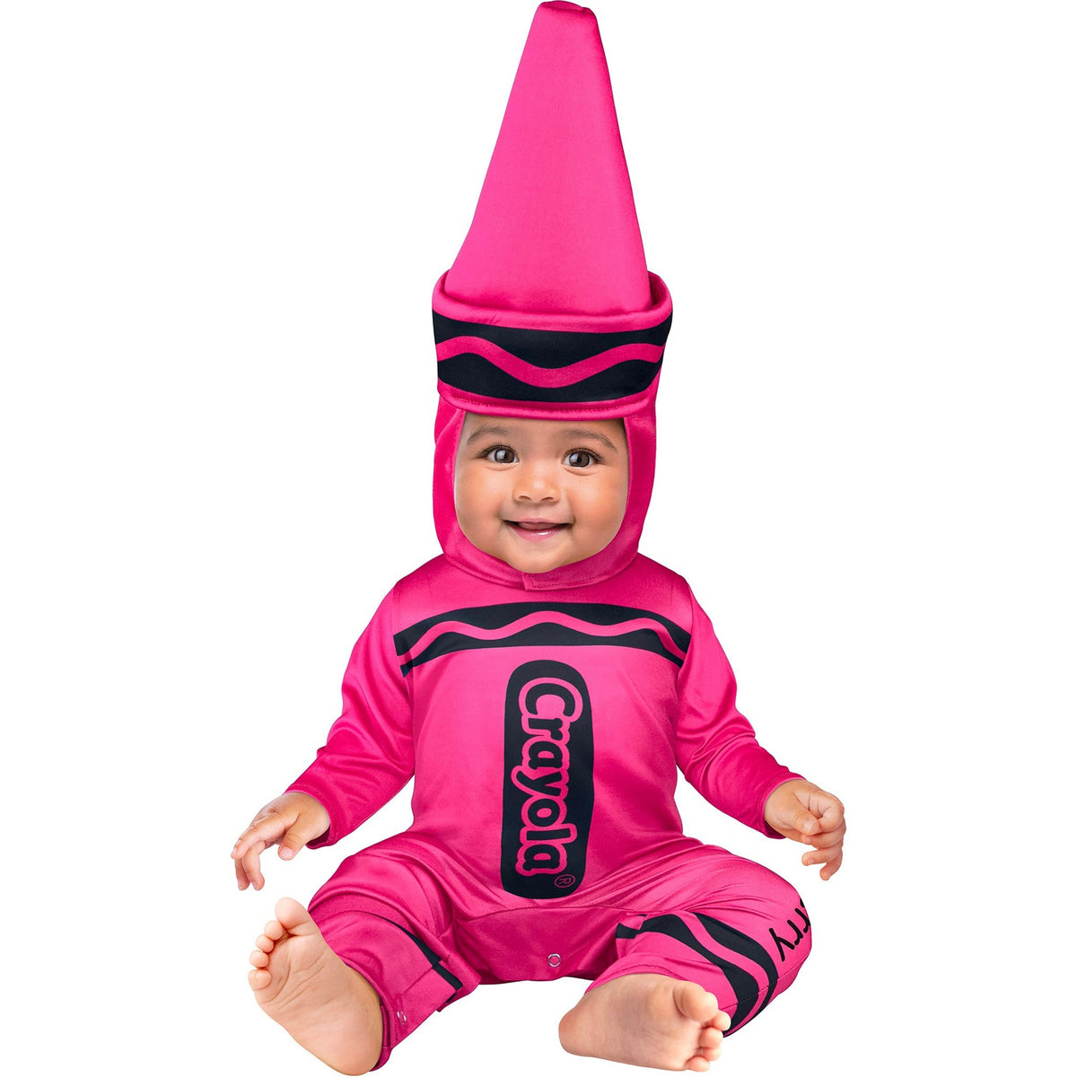 IN SPIRIT DESIGNS Costumes Pink Crayola Costume for Babies, Jumpsuit with Hood