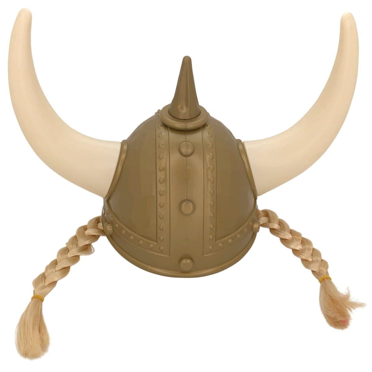 Buy Costume Accessories Viking helmet with braids for adults sold at Party Expert