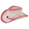 BUY4STORE Costume Accessories White and Pink Paper Straw Cowboy Hat for Kids