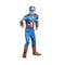 KROEGER Costumes Marvel Avengers Captain America Costume for Kids, Blue and Red Padded Jumpsuit