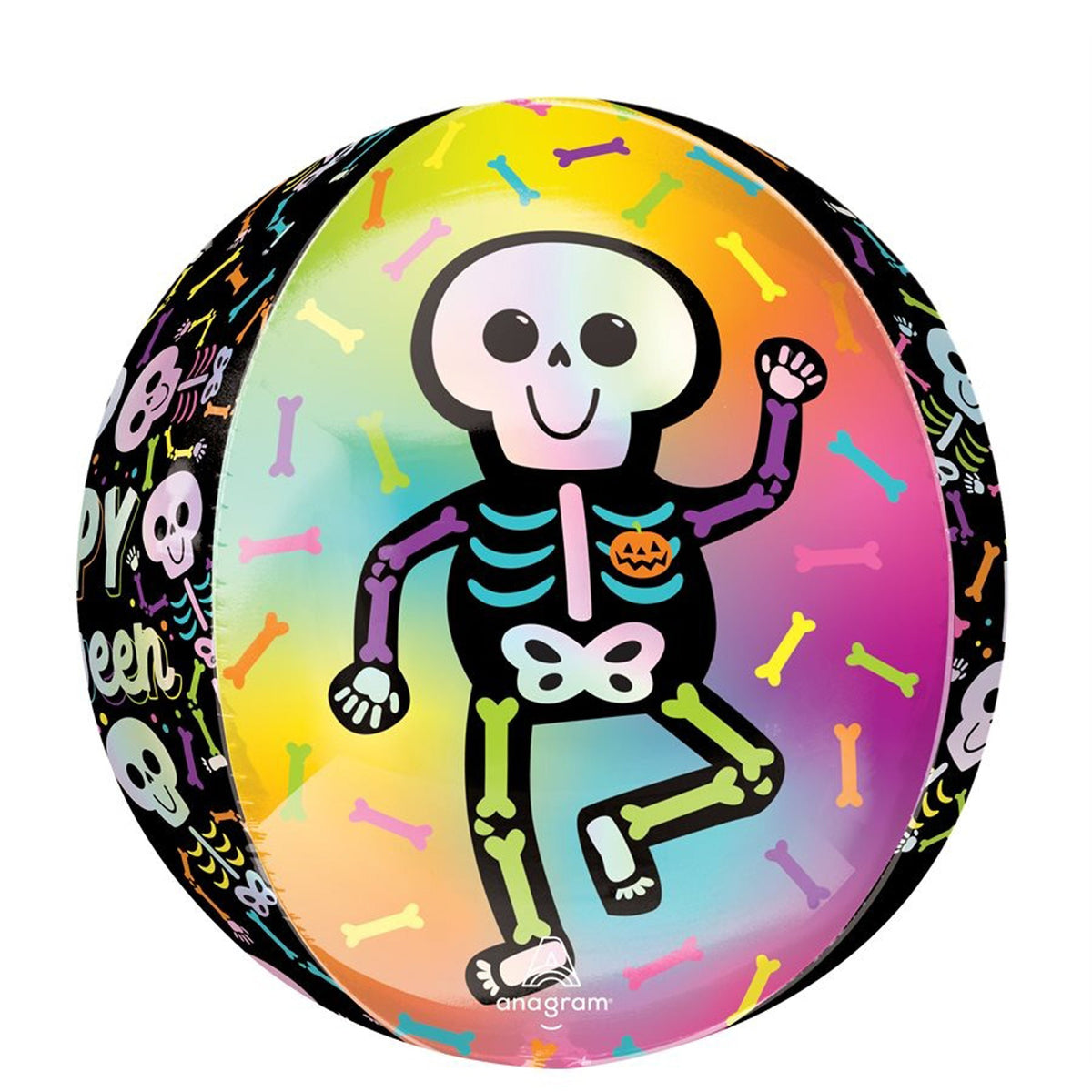 LE GROUPE BLC INTL INC Balloons Bare Bones Orbz Foil Balloon, 15 Inches, 1 Count 26635490092
