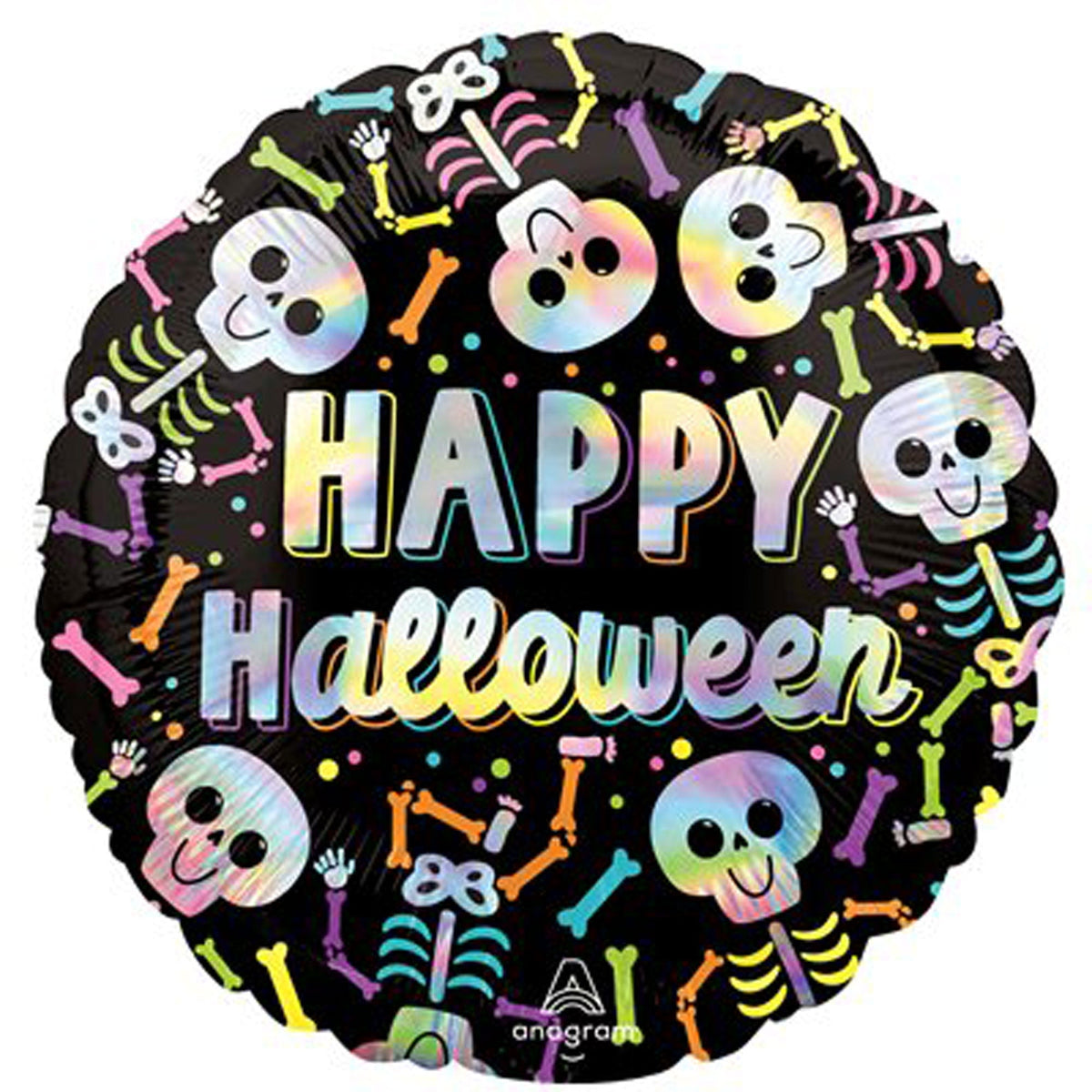 LE GROUPE BLC INTL INC Balloons Bare Bones Round Foil Balloon, 18 Inches, 1 Count 26635479356