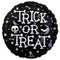 LE GROUPE BLC INTL INC Balloons Halloween "Trick or Treat" Black Round Foil Balloon, 18 Inches 026635431637