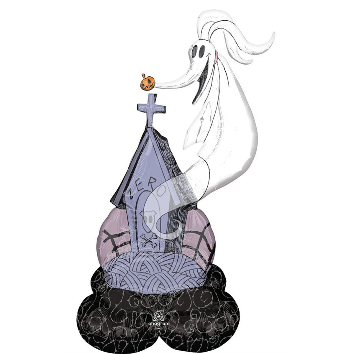 LE GROUPE BLC INTL INC Balloons Nightmare Before Christmas, Zero, Airloonz Standing Air-Filled Balloon, 33 Inches, 1 Count 26635493161