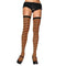 Buy Costume Accessories Black & orange striped nylon thigh high socks for women sold at Party Expert