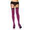 Buy Costume Accessories Black & pink striped nylon thigh high socks for women sold at Party Expert