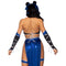 LEG AVENUE/SKU DISTRIBUTORS INC Costumes Blue Ninja Sexy Costume for Adults, Blue and black Crop Top