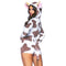 LEG AVENUE/SKU DISTRIBUTORS INC Costumes Ultra Soft Cow Sexy Costume for Adults, Brown and White Romper