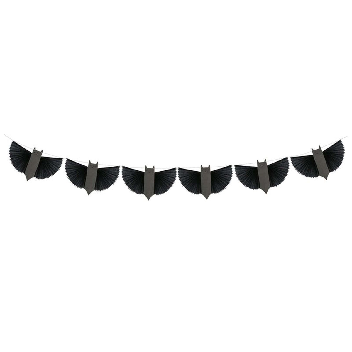 MERI MERI Halloween Bat Paper Garland, 72 Inches, 1 Count 636997282305