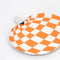MERI MERI Halloween Mod Pattern Large Pumpkin Shaped Lunch Paper Plates, 9 Inches, 8 Count