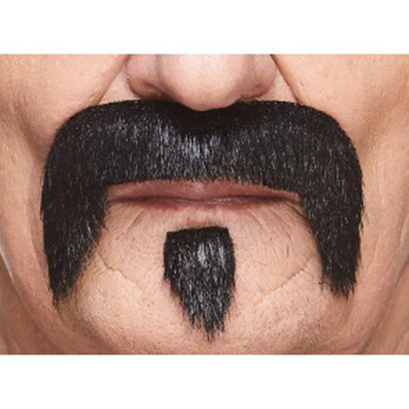 Buy Costume Accessories Black handlebar mustache with pinch sold at Party Expert