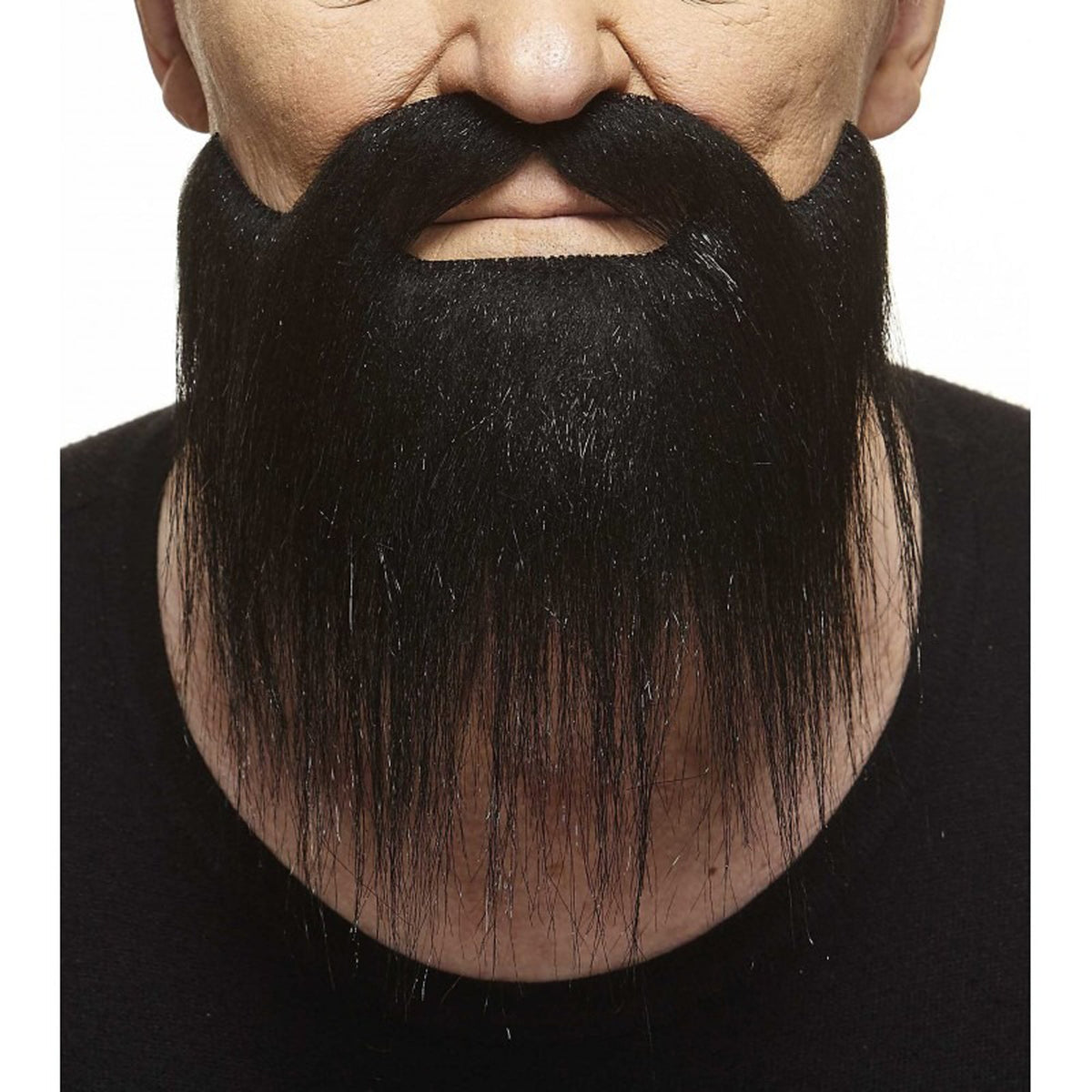 MUSTACHES Costume Accessories Black Mustache and Beard, 1 Count 4772036000762