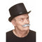 MUSTACHES Costume Accessories Grey and White Handlebar Mustache, 1 Count 4779037232437