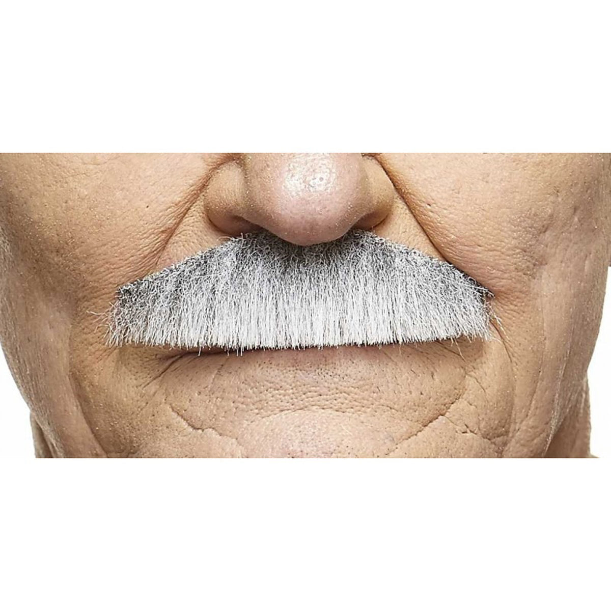 MUSTACHES Costume Accessories Grey and White Painter Brush Mustache, 1 Count 4772036001189