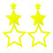 NINGBO NIKO IMP & EXP CO., LTD. Costume Accessories Neon Yellow Star Earrings, 2 Count 840482504579