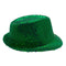 Buy Costume Accessories Green sequin fedora hat for adults sold at Party Expert