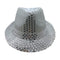 Buy Costume Accessories Silver sequin fedora hat for adults sold at Party Expert