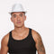 Buy Costume Accessories White fedora hat with black stripes for adults sold at Party Expert