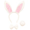 PARTY PLAY LIMITED Costume Accessories White Long Ear Rabbit Accessory Kit for Adults 840482501967