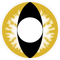 PRIMAL CONTACT LENSES Costume Accessories PRIMAL® Thriller - Yellow, White and Black Reptile Coloured Contact Lenses, 3 Months Usage 628153228326