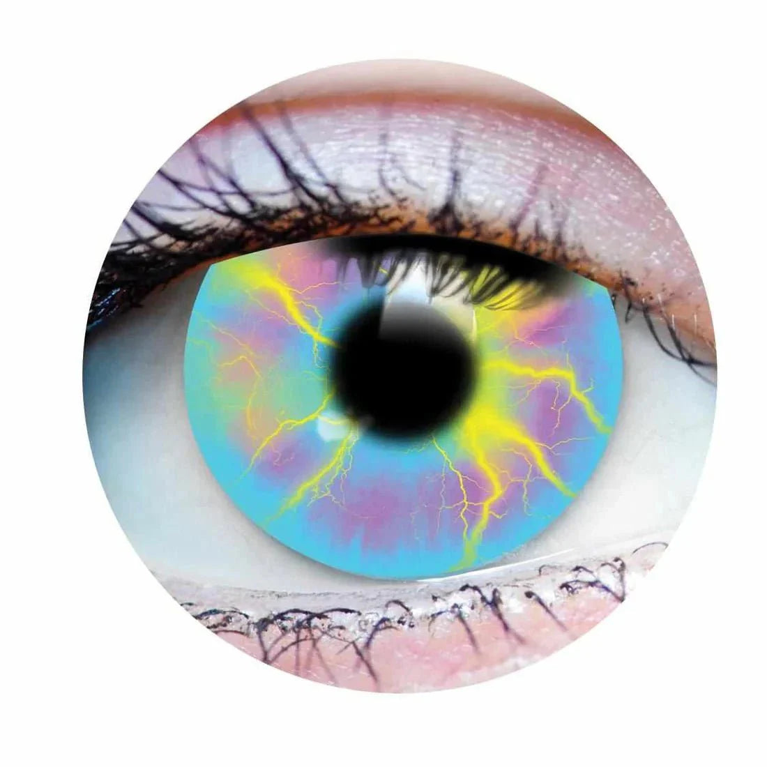 PRIMAL CONTACT LENSES Costume Accessories PRIMAL® Unicorn - Rainbow Coloured Contact Lenses, 3 month usage 628153229750