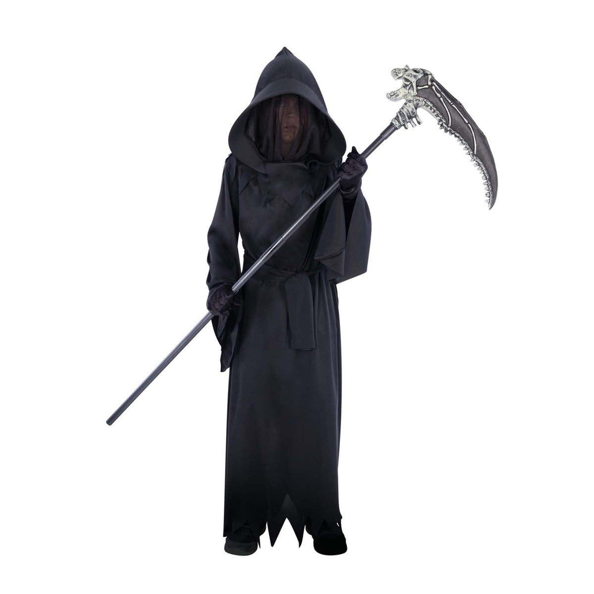 SHENZHEN PARTYGEARS DEVELOPMENT CO. LTD Costumes The Reaper Costume for Kids, Black Robe with Attached Mask