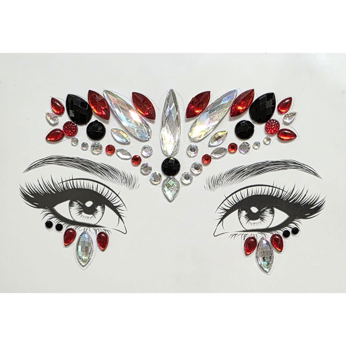 SS INTERNATIONALS Costume Accessories Dia de los Muertos Face Art Crystal Stickers, 1 Count 840482505736