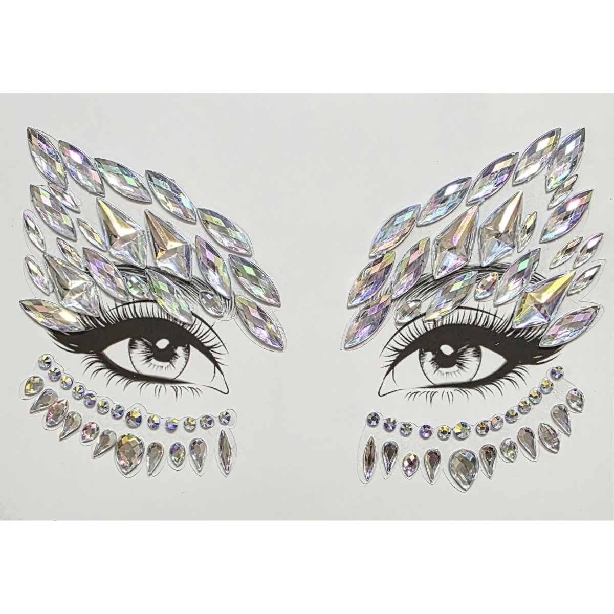 SS INTERNATIONALS Costume Accessories Iridescent face art crystal stickers 1800000660193