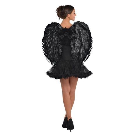 Buy Costume Accessories Dark angel deluxe feather wings sold at Party Expert