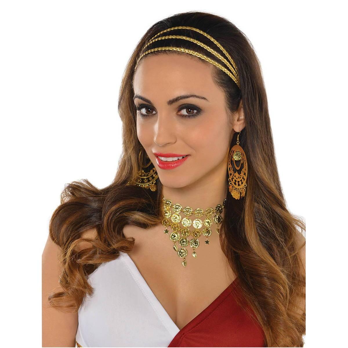 Buy Costume Accessories Goddess gold braided headband sold at Party Expert